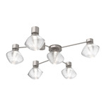 Mesa Hub & Spoke Ceiling Flush / Wall Sconce - Beige Silver / Mesa Clear