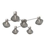Mesa Hub & Spoke Ceiling Flush / Wall Sconce - Beige Silver / Mesa Smoke