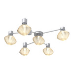 Mesa Hub & Spoke Ceiling Flush / Wall Sconce - Classic Silver / Mesa Amber