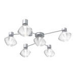 Mesa Hub & Spoke Ceiling Flush / Wall Sconce - Classic Silver / Mesa Clear