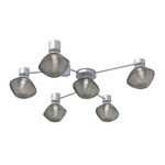 Mesa Hub & Spoke Ceiling Flush / Wall Sconce - Classic Silver / Mesa Smoke