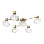 Mesa Hub & Spoke Ceiling Flush / Wall Sconce - Gilded Brass / Mesa Clear
