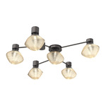 Mesa Hub & Spoke Ceiling Flush / Wall Sconce - Graphite / Mesa Amber
