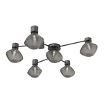 Mesa Hub & Spoke Ceiling Flush / Wall Sconce - Graphite / Mesa Smoke