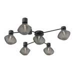 Mesa Hub & Spoke Ceiling Flush / Wall Sconce - Matte Black / Mesa Smoke