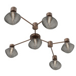 Mesa Hub & Spoke Linear Ceiling Light / Wall Sconce - Burnished Bronze / Mesa Smoke