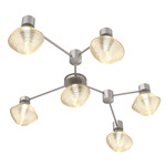 Mesa Hub & Spoke Linear Ceiling Light / Wall Sconce - Beige Silver / Mesa Bronze