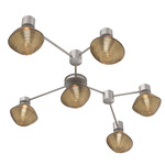 Mesa Hub & Spoke Linear Ceiling Light / Wall Sconce - Beige Silver / Mesa Bronze