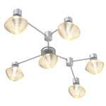 Mesa Hub & Spoke Linear Ceiling Light / Wall Sconce - Classic Silver / Mesa Bronze