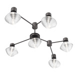 Mesa Hub & Spoke Linear Ceiling Light / Wall Sconce - Graphite / Mesa Clear