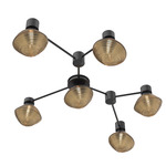 Mesa Hub & Spoke Linear Ceiling Light / Wall Sconce - Matte Black / Mesa Bronze