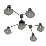 Mesa Hub & Spoke Linear Ceiling Light / Wall Sconce - Matte Black / Mesa Smoke