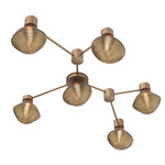 Mesa Hub & Spoke Linear Ceiling Light / Wall Sconce - Novel Brass / Mesa Bronze