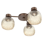 Vessel Hub & Spoke Ceiling Flush / Wall Sconce - Burnished Bronze / Vessel Amber