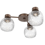 Vessel Hub & Spoke Ceiling Flush / Wall Sconce - Burnished Bronze / Vessel Clear