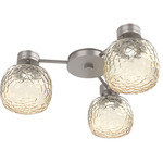 Vessel Hub & Spoke Ceiling Flush / Wall Sconce - Beige Silver / Vessel Amber