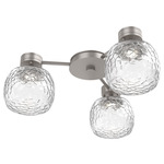 Vessel Hub & Spoke Ceiling Flush / Wall Sconce - Beige Silver / Vessel Clear