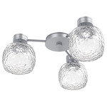 Vessel Hub & Spoke Ceiling Flush / Wall Sconce - Classic Silver / Vessel Clear