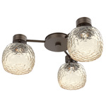 Vessel Hub & Spoke Ceiling Flush / Wall Sconce - Flat Bronze / Vessel Amber