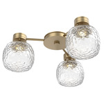 Vessel Hub & Spoke Ceiling Flush / Wall Sconce - Gilded Brass / Vessel Clear