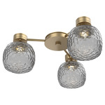 Vessel Hub & Spoke Ceiling Flush / Wall Sconce - Gilded Brass / Vessel Smoke
