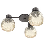 Vessel Hub & Spoke Ceiling Flush / Wall Sconce - Graphite / Vessel Amber