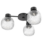 Vessel Hub & Spoke Ceiling Flush / Wall Sconce - Matte Black / Vessel Clear