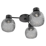 Vessel Hub & Spoke Ceiling Flush / Wall Sconce - Matte Black / Vessel Smoke