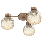 Vessel Hub & Spoke Ceiling Flush / Wall Sconce - Novel Brass / Vessel Amber