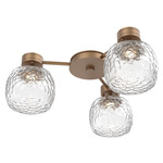 Vessel Hub & Spoke Ceiling Flush / Wall Sconce - Novel Brass / Vessel Clear