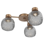 Vessel Hub & Spoke Ceiling Flush / Wall Sconce - Novel Brass / Vessel Smoke