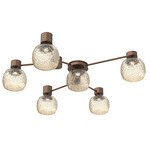 Vessel Hub & Spoke Ceiling Flush / Wall Sconce - Burnished Bronze / Vessel Amber