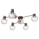 Vessel Hub & Spoke Ceiling Flush / Wall Sconce - Burnished Bronze / Vessel Clear