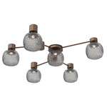 Vessel Hub & Spoke Ceiling Flush / Wall Sconce - Burnished Bronze / Vessel Smoke