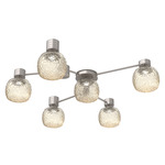 Vessel Hub & Spoke Ceiling Flush / Wall Sconce - Beige Silver / Vessel Amber