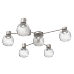 Vessel Hub & Spoke Ceiling Flush / Wall Sconce - Beige Silver / Vessel Clear