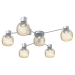 Vessel Hub & Spoke Ceiling Flush / Wall Sconce - Classic Silver / Vessel Amber