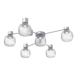Vessel Hub & Spoke Ceiling Flush / Wall Sconce - Classic Silver / Vessel Clear