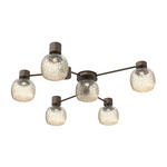 Vessel Hub & Spoke Ceiling Flush / Wall Sconce - Flat Bronze / Vessel Amber