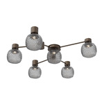 Vessel Hub & Spoke Ceiling Flush / Wall Sconce - Flat Bronze / Vessel Smoke