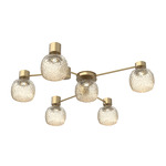 Vessel Hub & Spoke Ceiling Flush / Wall Sconce - Gilded Brass / Vessel Amber