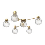 Vessel Hub & Spoke Ceiling Flush / Wall Sconce - Gilded Brass / Vessel Clear