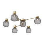 Vessel Hub & Spoke Ceiling Flush / Wall Sconce - Gilded Brass / Vessel Smoke