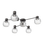Vessel Hub & Spoke Ceiling Flush / Wall Sconce - Graphite / Vessel Clear