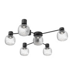 Vessel Hub & Spoke Ceiling Flush / Wall Sconce - Matte Black / Vessel Clear
