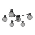 Vessel Hub & Spoke Ceiling Flush / Wall Sconce - Matte Black / Vessel Smoke
