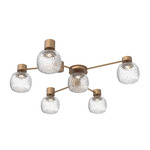 Vessel Hub & Spoke Ceiling Flush / Wall Sconce - Novel Brass / Vessel Clear