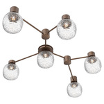 Vessel Hub & Spoke Linear Ceiling Flush / Wall Sconce - Burnished Bronze / Vessel Clear
