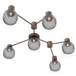 Vessel Hub & Spoke Linear Ceiling Flush / Wall Sconce - Burnished Bronze / Vessel Smoke