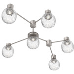 Vessel Hub & Spoke Linear Ceiling Flush / Wall Sconce - Beige Silver / Vessel Clear